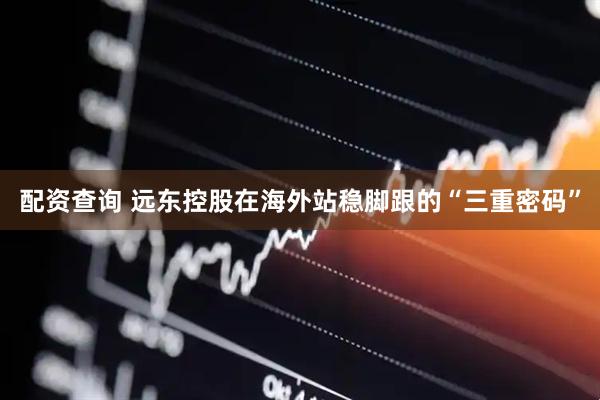 配资查询 远东控股在海外站稳脚跟的“三重密码”
