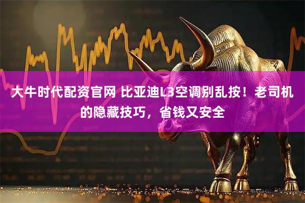 大牛时代配资官网 比亚迪L3空调别乱按！老司机的隐藏技巧，省钱又安全