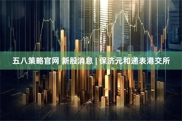 五八策略官网 新股消息 | 保济元和递表港交所